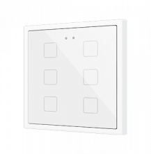 ZVIFR70X6W Сенсорный выключатель 6 кнопок белый Zennio KNX Flat RGB 70 X6 70x70