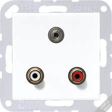 JUNG 2x Cinch Audio (RCA) / Stereo разъем (TRS 3.5 mm), слоновая кость
