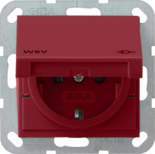 Gira Розетка с ЗК по классу WSV: матовый красный