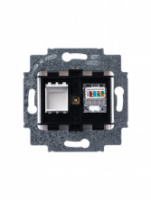 ABB EPJ Levit белый / белый Розетка компьютерная RJ45 кат,5e+заглуш,, белый