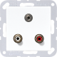 JUNG 2x Cinch Audio (RCA) / Stereo разъем (TRS 3.5 mm), белый