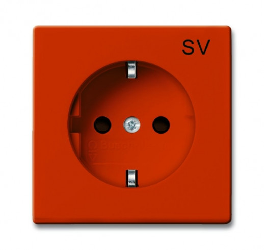 ABB Basic 55 Розетка с/з 16А 250В, с маркировкой SV, Basic 55, оранжевый