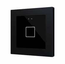 ZVIFR55X1A Сенсорный переключатель 1 кнопка Zennio антрацит с RGB-подсветкой Flat RGB 55 X1