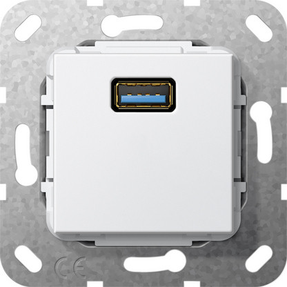 Gira S-55 Бел глянц Разъем USB 3.0 тип A