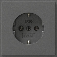Gira TX-44 Антрацит Розетка с/з