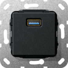 Gira S-55 Черный матовый Разъем USB 3.0 тип A