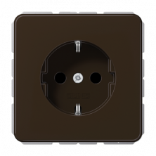 JUNG Коричневая Розетка штепсельная Schuko 16A 250V с защитой от детей, центральная плата