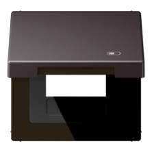 JUNG Рамка с подпружиненной крышкой для USB-механизмов, с центральной платой, Dark