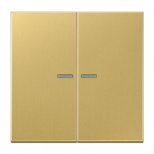 JUNG Клавиша для KNX кнопки, 2 группы, с окошком металл латунь Classic