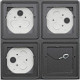 Gira Корпус накладного монтажа 2 x 2-местн. System 106