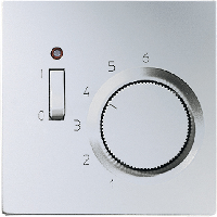 JUNG LS 990 Алюминий Термостат комнатный, 10(4)А