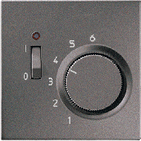 JUNG LS 990 Антрацит Термостат комнатный, 10(4)А