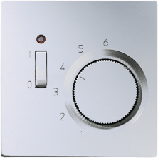 JUNG LS 990 Алюминий Термостат комнатный, 10(4)А, 24v, 50/60 Hz