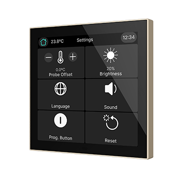 ZVICX40C Сенсорная панель шампань Zennio с 4-дюймовым дисплеем