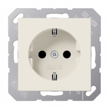 JUNG Слоновая кость Штепсельная розетка Schuko 16A 250V с защитой от детей
