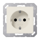 JUNG Слоновая кость Штепсельная розетка Schuko 16A 250V с защитой от детей