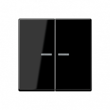 JUNG Клавиша для KNX кнопки, 2 группы, с окошком дюропласт черный