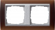 Gira Event Opaque Темно-коричневый/Алюминий Рамка 2-ая