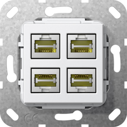 Gira S-55 Разъем MJ RJ45 Cat 6A 10 GB LSA Plus 4 местн.