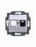 ABB EPJ Levit серебро / дымчатый чёрный Розетка компьютерная RJ45 кат,5e+заглуш,, серебро