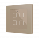 ZVIFR55X4C Сенсорный переключатель 4 кнопки Zennio шампань с RGB-подсветкой Flat RGB 55 X4