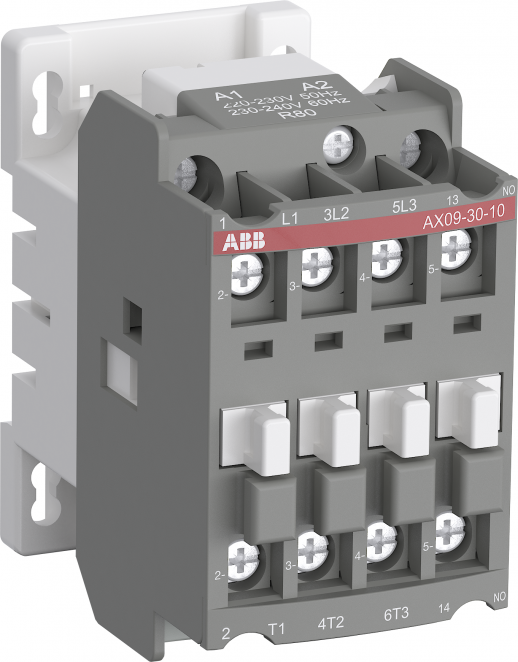 ABB Контактор AX09-30-10-80 9А AC3, с катушкой управления 220-230В АС