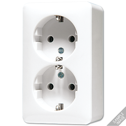 JUNG Cлоновая кость Штепсельная розетка Schuco для накладного монтажа, 16A 250V сдвоенная