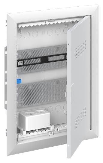 ABB Шкаф мультимедийный с дверью с вентиляционными отверстиями и DIN-рейкой UK620MV (2 ряда)