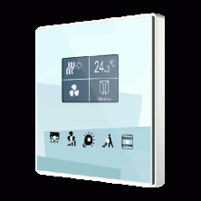 Zennio ZVI-SQTMDD Square TMD-Display / Контроллер комнатный KNX, дисплей 1.8 дюймов, 5 кнопок