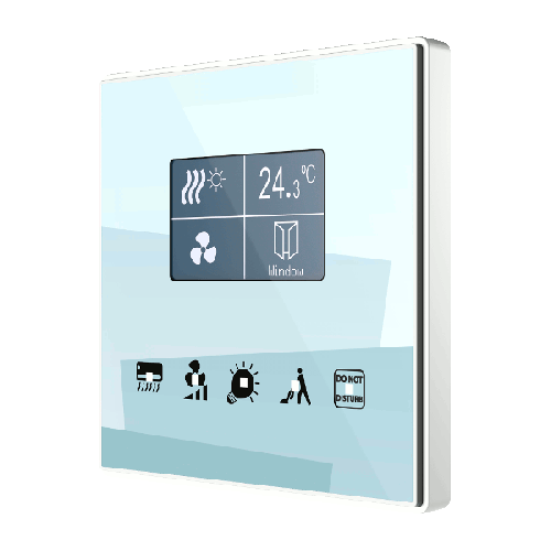 Zennio ZVI-SQTMDD Square TMD-Display / Контроллер комнатный KNX, дисплей 1.8 дюймов, 5 кнопок
