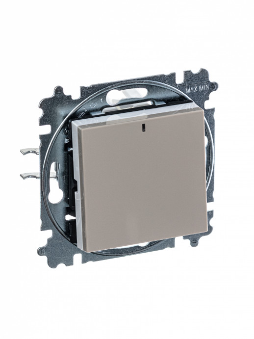 ABB EPJ Levit кофе макиато / белый Переключатель 1-кл, с ориент, подсветкой,