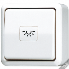 JUNG Кнопка 10A 250V ~  для накладного монтажа, слоновая кость