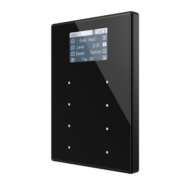 Zennio ZVI-TMDV-PA TMD-Display View / Контроллер комнатный KNX, 8 сенсорных кнопок, дисплей 1.8 дюймов с меню, цвет: Чёрный