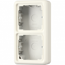 JUNG CD 500/CD plus Бежевая Коробка для накладного монтажа 2-ая с рамкой