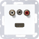 JUNG 2x Cinch Audio (RCA) / Stereo Jack (TRS 3.5 mm) / HDMI, белый