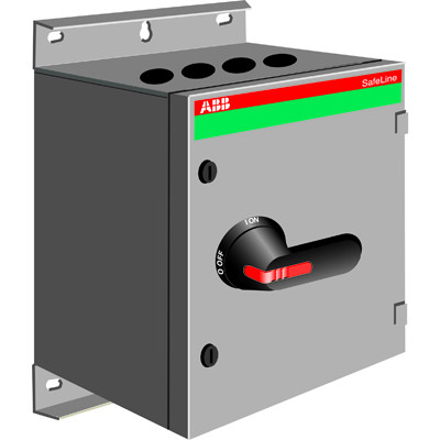 ABB OT63 Рубильник в боксе OT630KTRR3TZ до 630А(АС23A) 3-полюсный, 2НО+1НЗ доп.контакт, фланцы включ.