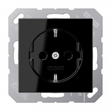 JUNG SCHUKO Штепсельная розетка 16A 250V~ термопласт чёрный