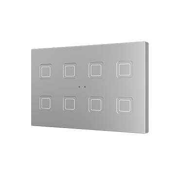 ZVITRXL8S Сенсорный выключатель 8 кнопок Zennio серебристый Tecla RGB XL 8. PC-ABS