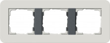 Gira E3 Светло-серый/Антрацит Рамка 3-ая