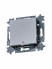ABB EPJ Levit серебро / дымчатый чёрный Переключатель 1-кл, с ориент, подсветкой