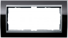 Gira Event Clear Черный/Алюминий Рамка 2-ая без перегородки