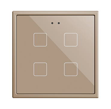 Выключатель сенсорный KNX, 70х70мм Zennio Flat 70 PC-ABS