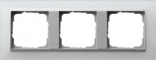 Gira Event Opaque Белый матовый/Алюминий Рамка 3-ая