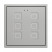 Выключатель сенсорный KNX, 70х70мм Zennio Tecla 70 X1/X2/X4/X6