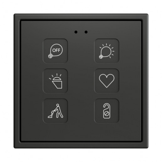 Выключатель сенсорный KNX, 70х70мм Zennio Tecla 70 X1/X2/X4/X6