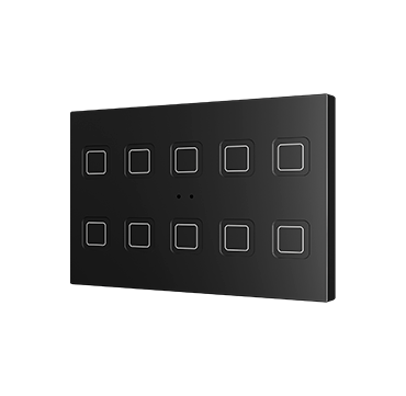 ZVITRXL10A Сенсорный выключатель 10 кнопок Zennio антрацит Tecla RGB XL 10. PC-ABS