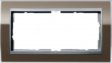 Gira Event Clear Коричневый/Алюминий Рамка 2-ая без перегородки