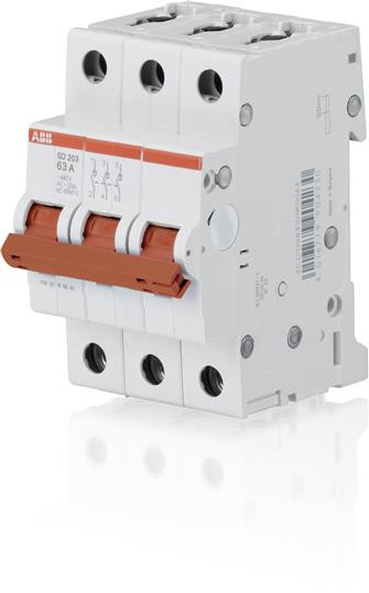 ABB SD203 Рубильник 3P 40A рычаг крас.
