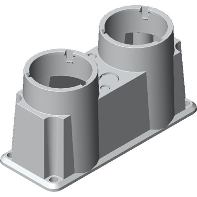 ABB Фланец OEZXC12L нижний (фланец II/C) для рубильников в пласт. боксе, под кабель 2xd20,5 + 2xd10