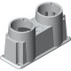 ABB Фланец OEZXC12L нижний (фланец II/C) для рубильников в пласт. боксе, под кабель 2xd20,5 + 2xd10